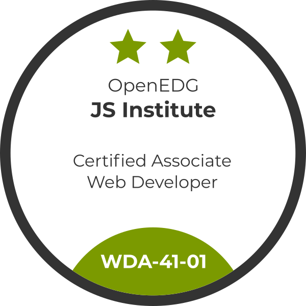 WDA™ – Certified Associate Web Developer
