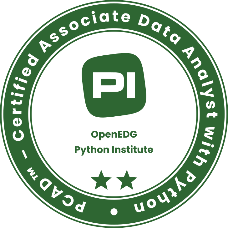 PCAD™ – Certified Associate Data Analyst with Python